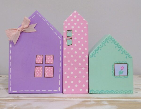 Decorative wooden houses happiness DPD018