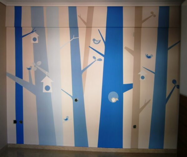 Παιδική τοιχογραφία Μπλε Δάσος PT010