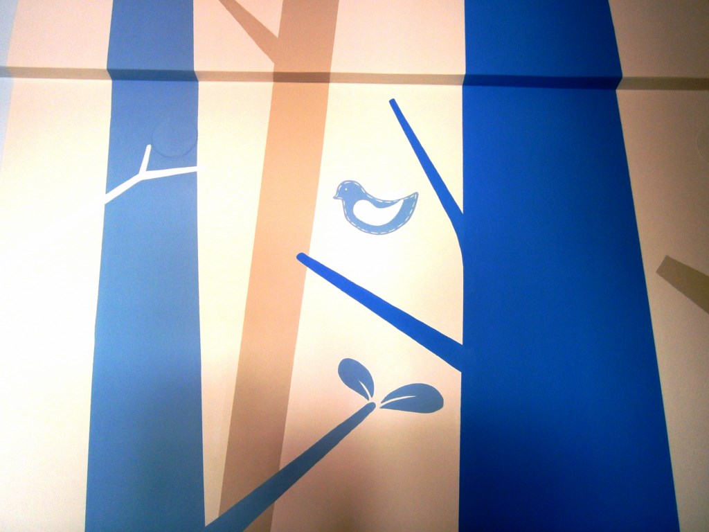 Παιδική τοιχογραφία μπλε δάσος 