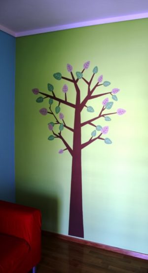 Παιδική τοιχογραφία Δέντρο και Μπαλόνια PT009