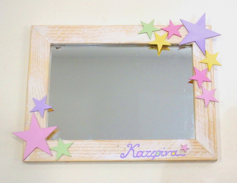 Kids wooden mirror Stars DE041