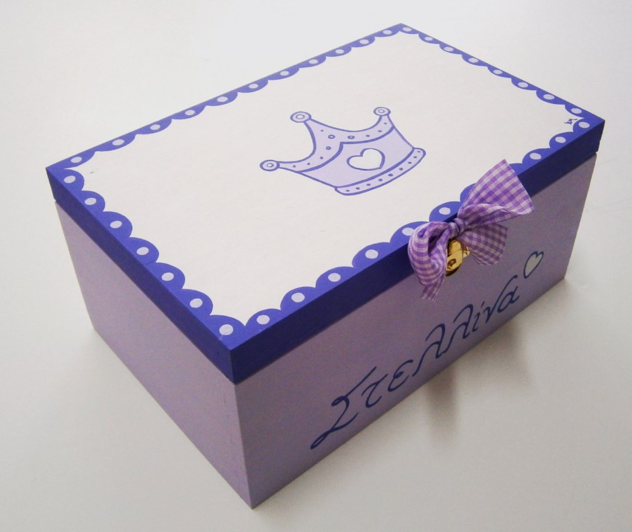 Ζωγραφιστό κουτί Πριγκίπισσα λιλά DZK012
