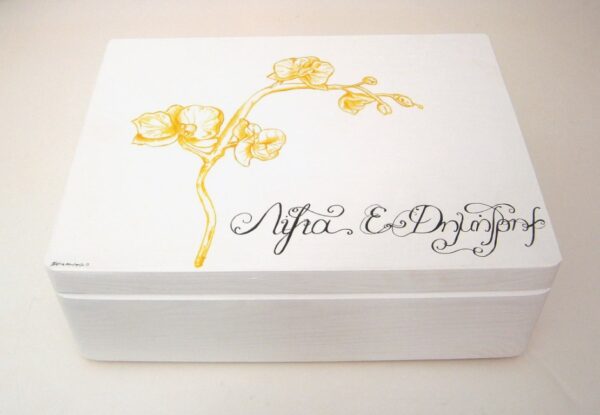 Circlet wedding box The yellow flower WB007