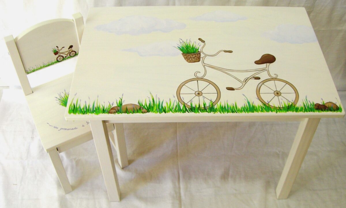 Kids’ chair & Table Little Bicycle DE011