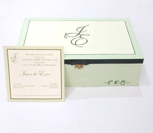 Circlet wedding box (Mint & Ivory) WB016
