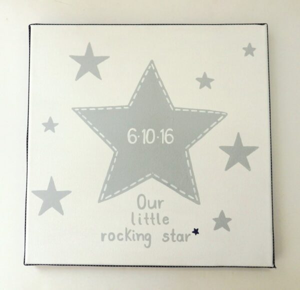 Personalized nursery wall art canvas Little Star DPP127