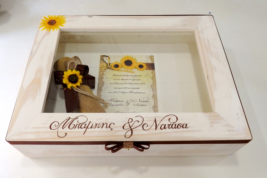 Wedding memory box Sun flowers WB020