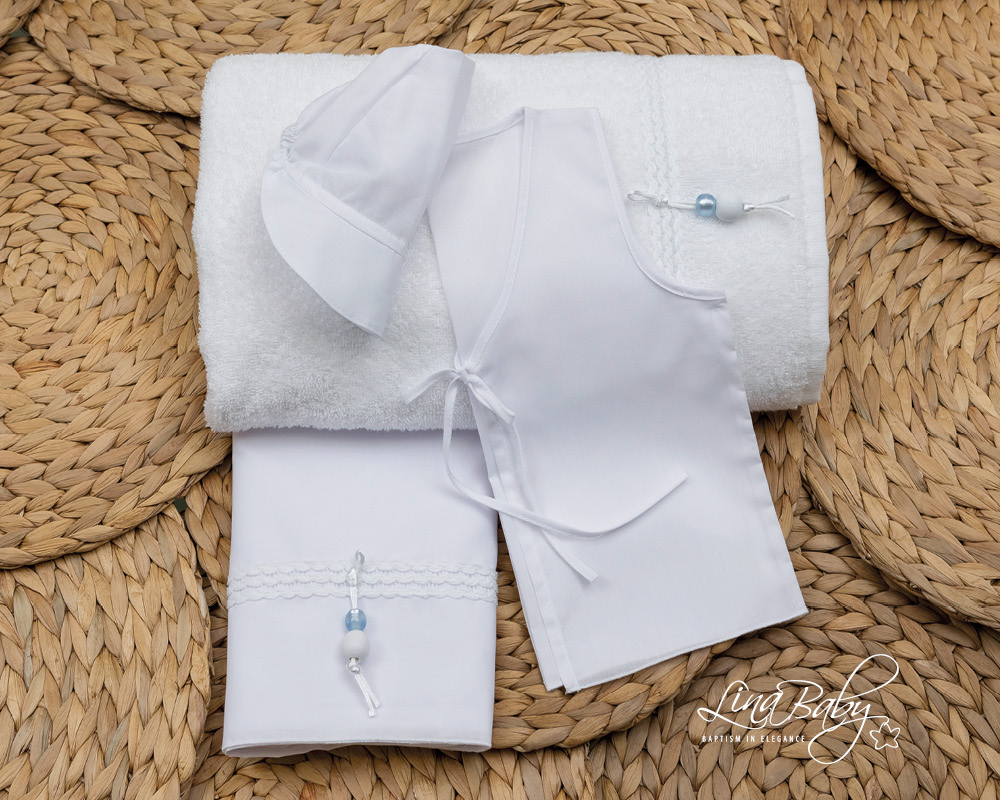 Christening sheets & Underwear for baby boys «Sea waves» 1358