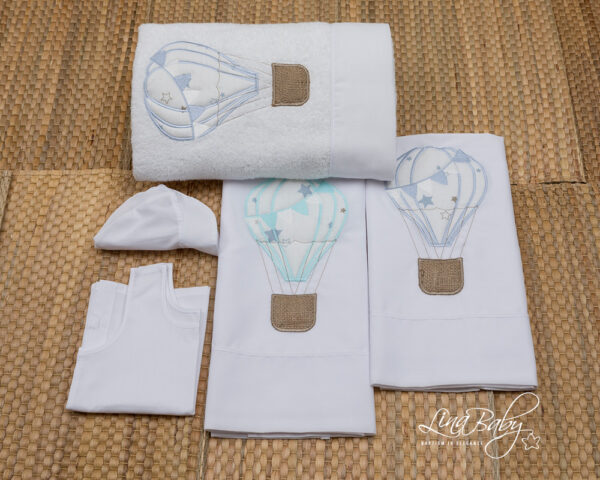 Christening sheets & Underwear for baby boys «Hot Air Balloon»1380