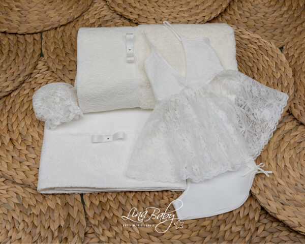 Christening sheets & Underwear for baby girls  «Swan»1324