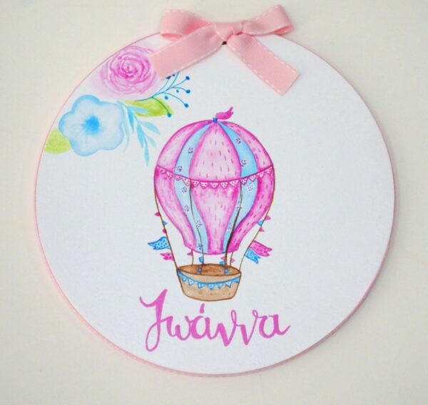Personalized door signs Hot air Balloon  - DTP119