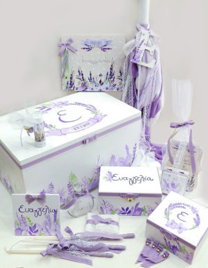 Baptism set with Lavenders VS101