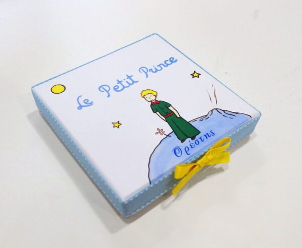 Baptism bomboniere fabric pouch with the little prince BB010