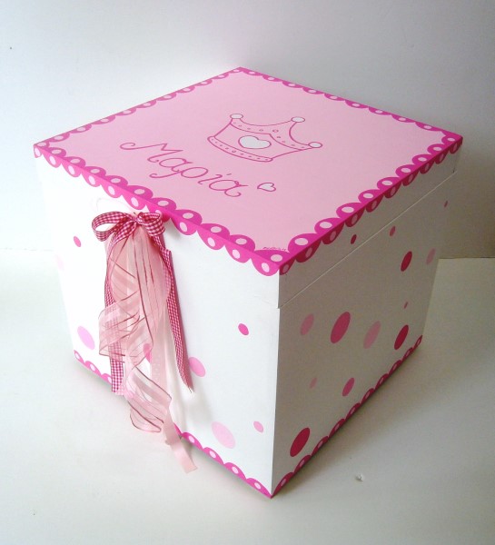 Toy chest Crown polka dots KP021