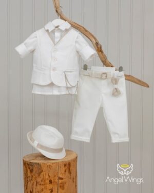 Baptism clothes for boys Leonard 168 White