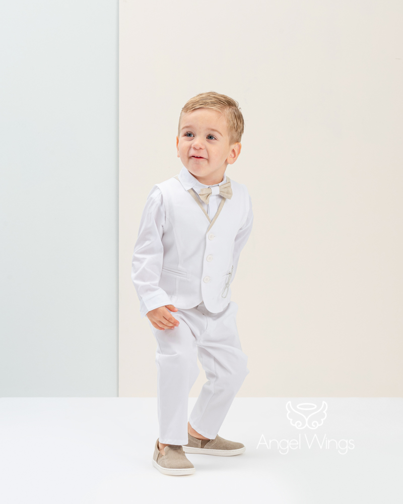 Βαπτιστικά ρούχα για αγόρι Leonard 168 Λευκό