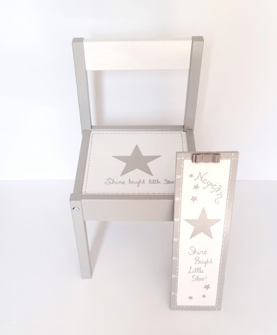 Kids’ chair star grey DE071