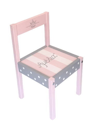 Kids’ chair Pink and Gray DE072