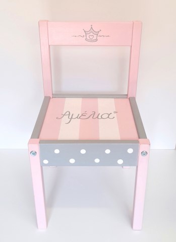 Kids’ chair Pink and Gray DE072