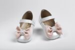 Handmade baptism hug shoes for newborn baby girls K2204E