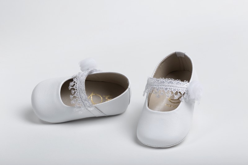 Handmade baptism hug shoes for newborn baby girls K2208A