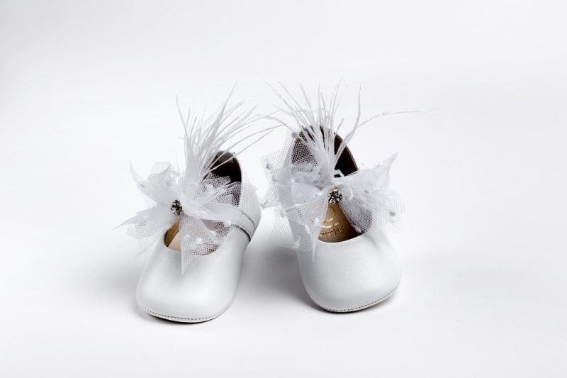 Handmade baptism hug shoes for newborn baby girls K2214A
