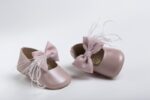 Handmade baptism hug shoes for newborn baby girls K2215P