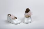 Handmade baptism hug shoes for newborn baby girls K2217E