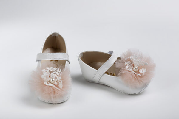 Handmade baptism hug shoes for newborn baby girls K2219E