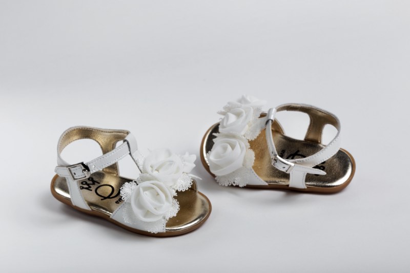 Handmade baptism shoes for newborn baby girls-first steps K2220E