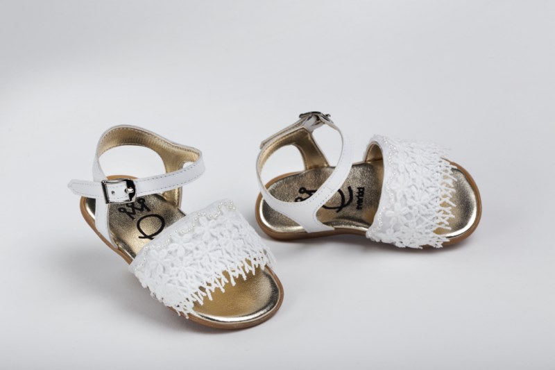 Handmade baptism shoes for newborn baby girls-first steps K2221A