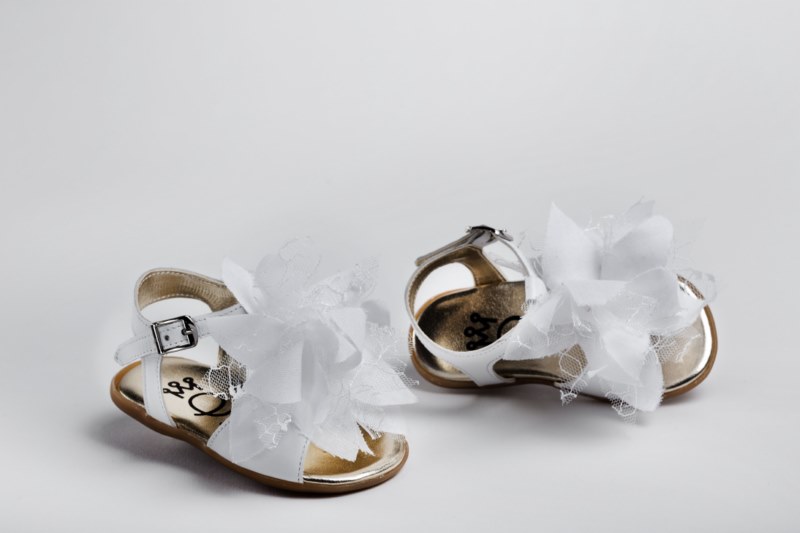 Handmade baptism shoes for newborn baby girls -First steps K2228A