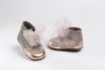 Handmade baptism shoes for newborn baby girls -first steps K2230P