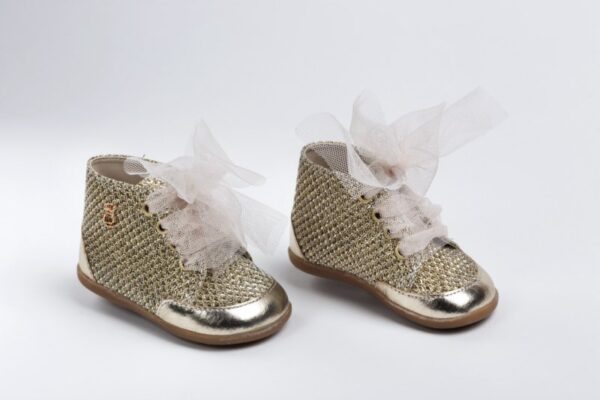 Handmade baptism shoes for newborn baby girls -first steps K2230X