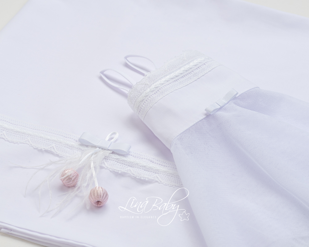 Christening sheets & Underwear for baby girls «Vintage Pinky» 1507