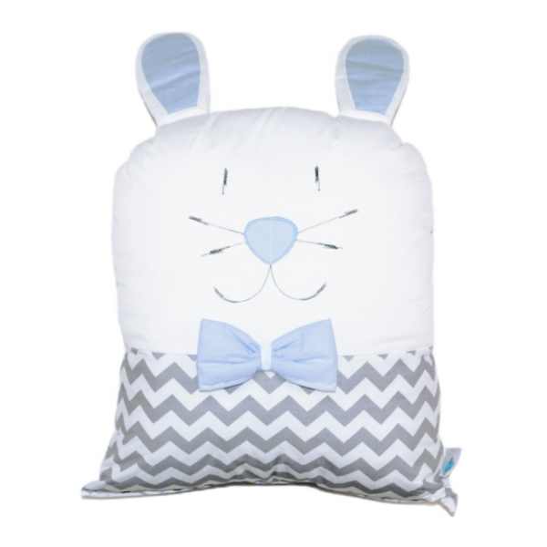 Decorative pillow Sugar Family Bunny light blue - DM007