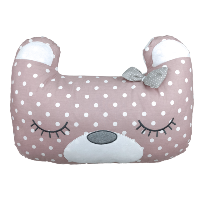Decorative pillow Tiny Friends dusty pink polka dots - DM041