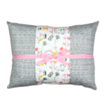 Decorative pillow Norma pink - grey DM026