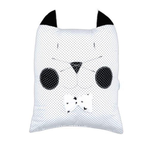 Διακοσμητικό μαξιλάρι Sugar Family γάτα λευκό - μαύρο DM013