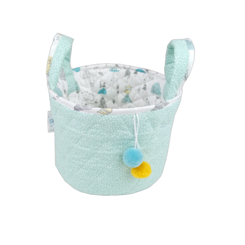 Basket for babys cosmetics baby blue KVK001