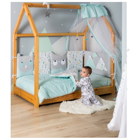 Nursery crib set baby blue SVK001