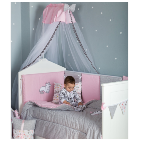 Nursery crib set pink SVK002