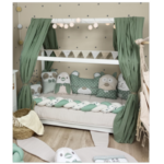 Nursery crib set tiny friends khaki SVK007
