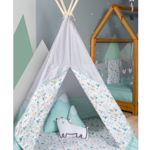 Nursery Tent - Teepee light blue SI001