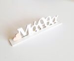 Wooden Name Nursery Decoration with Stand and Heart ZG188