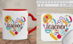 Gift for teachers printed mug and mousepad DD001