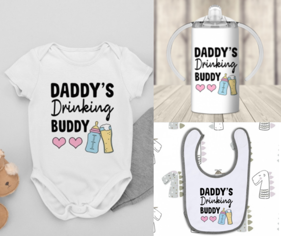 Νewborn gift set Daddys drinking buddy NBG101