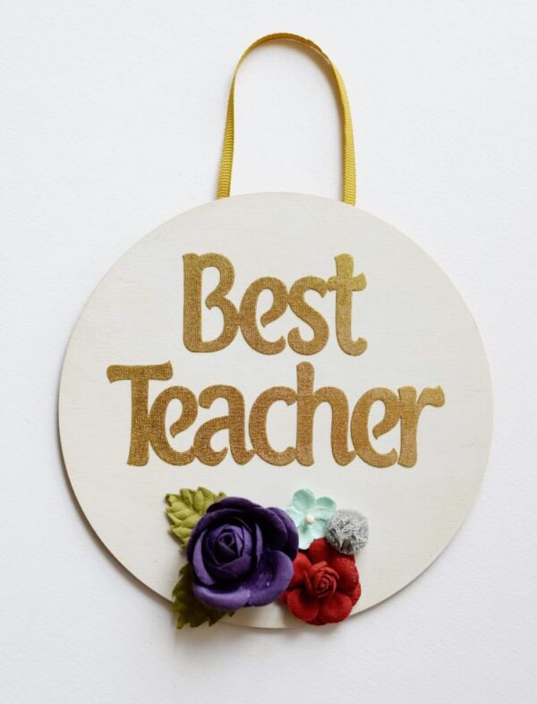 Personalized door sign for teachers best teacher DD003