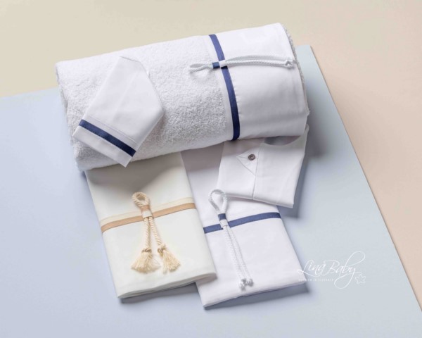 Christening sheets & Underwear for baby boys Nautical Rope 1540