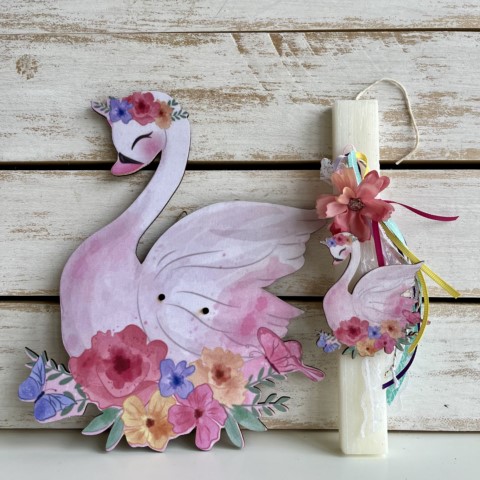 Easter Candle Swan PNL067